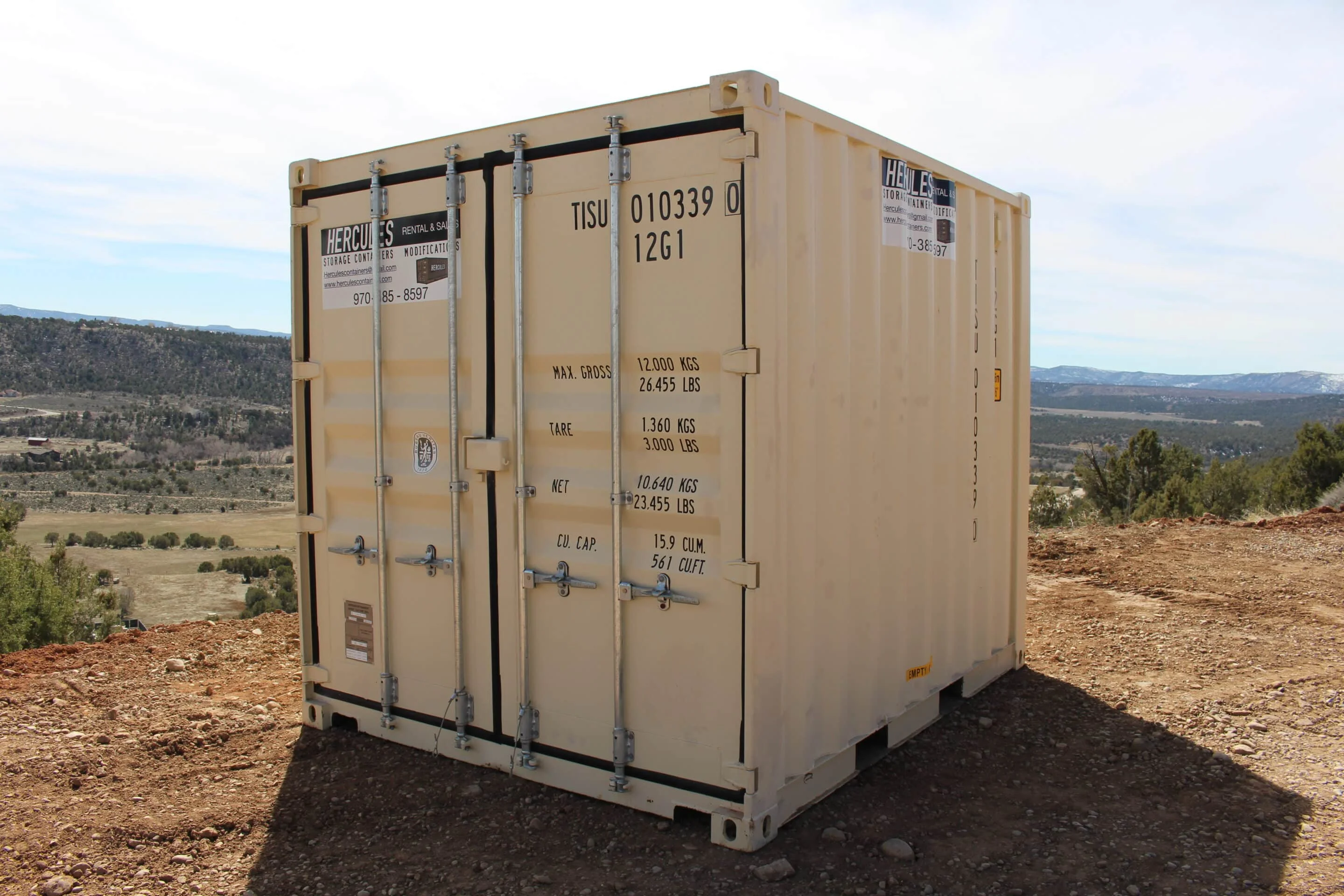 8x6 foot compact storage unit at Hercules Containers in Durango