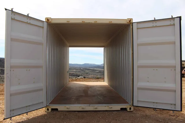 20-foot high cube container with extra vertical clearance for tall items