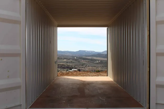 Cargo-worthy 20-foot container in excellent condition on the yard