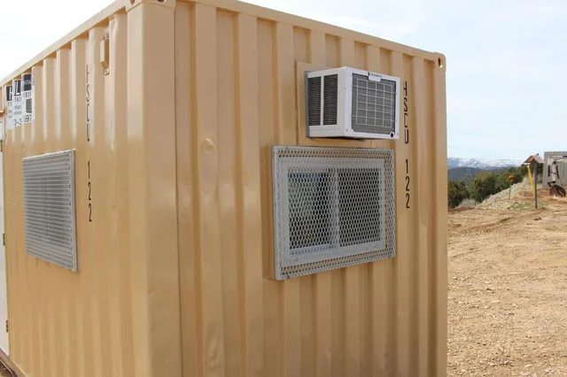 20-foot high cube double door model on display at Hercules yard