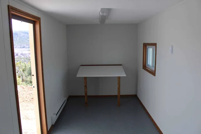 20-foot container showing secure locking hardware and steel construction