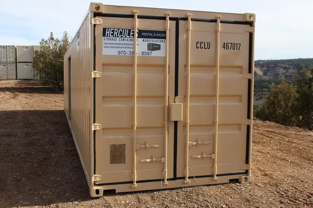 40-foot container loaded for transport to a customer site in the region