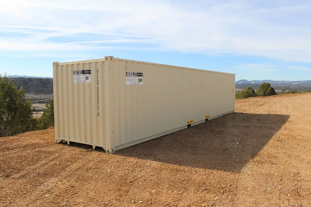 Refurbished 40-foot container with protective coating at Hercules yard