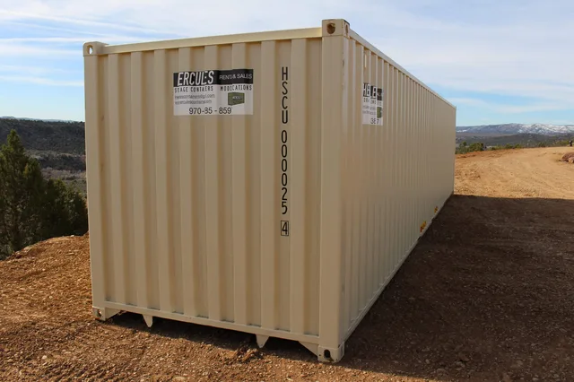 40-foot standard shipping container with original cargo doors