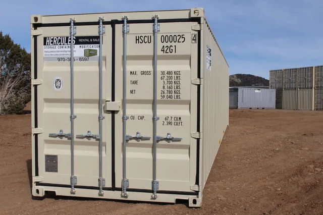 New 40-foot one-trip container in excellent condition on the lot