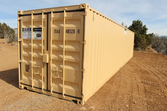 40-foot standard shipping container with original cargo doors