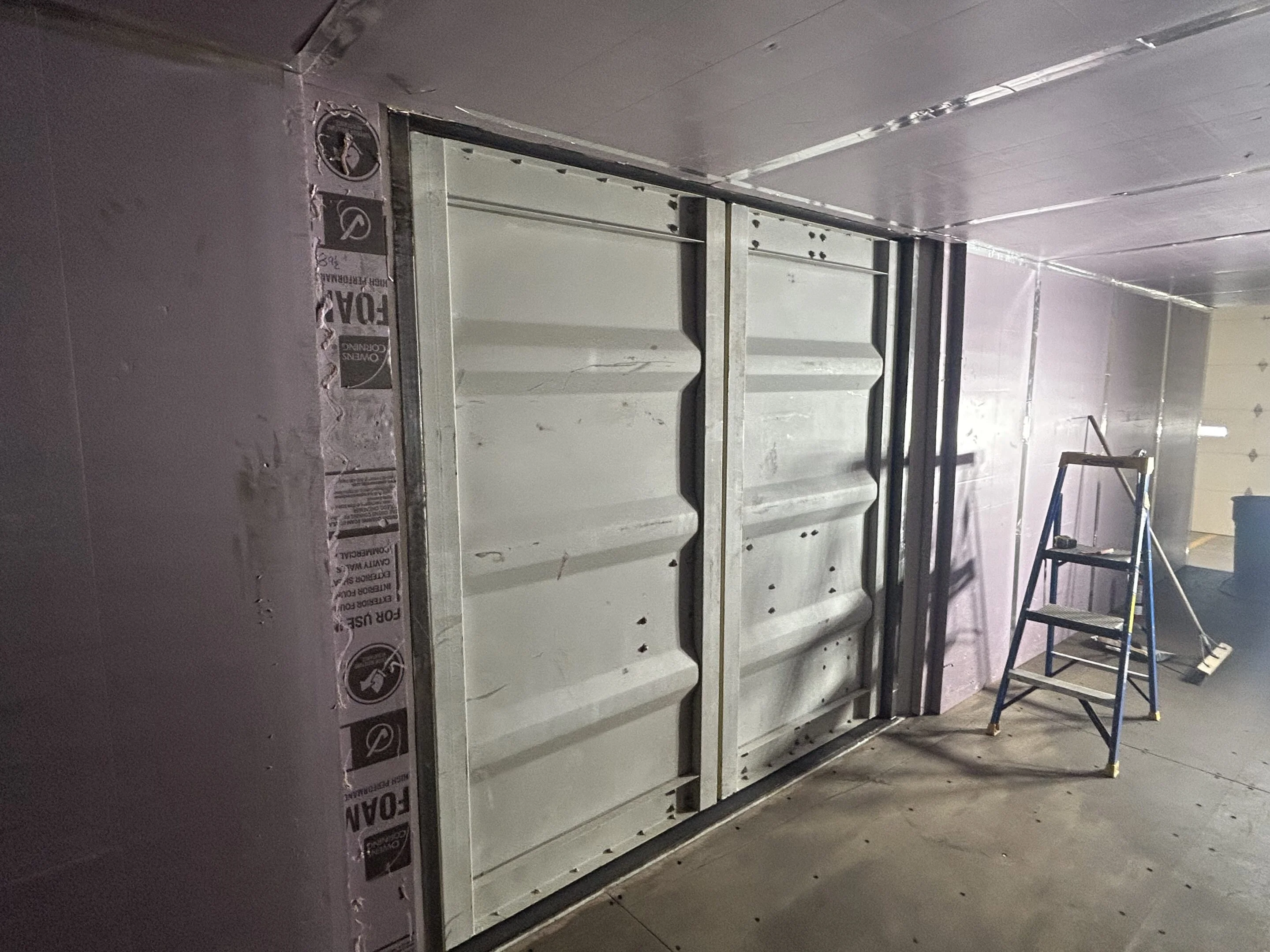 Structural steel work on a container at Hercules in Durango