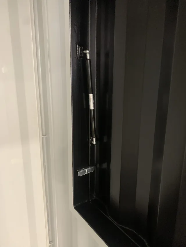 Interior of a container modification with epoxy floor coating