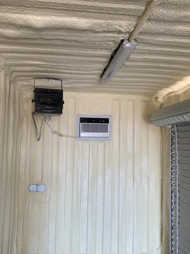 Roll-up door added to a standard shipping container