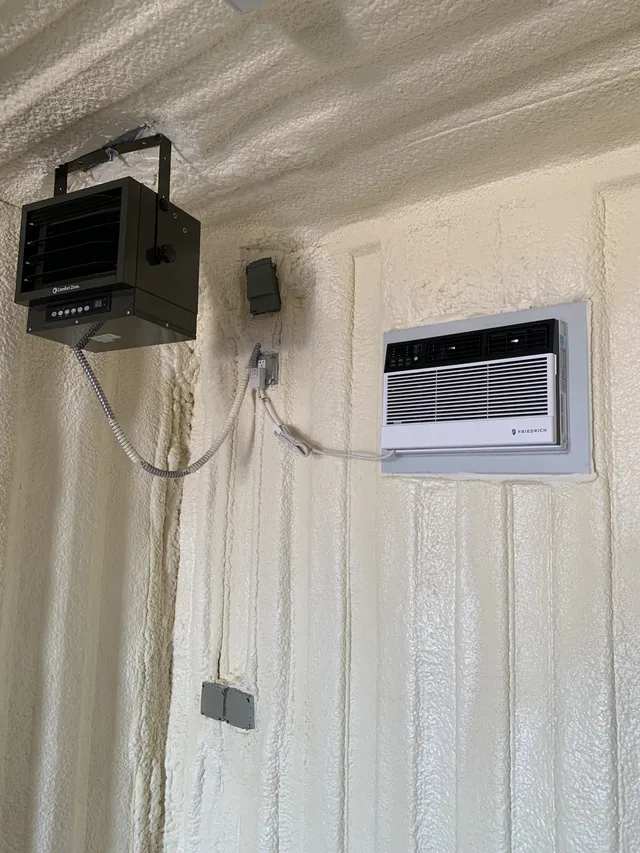 Custom container modification with personnel door installation by Hercules