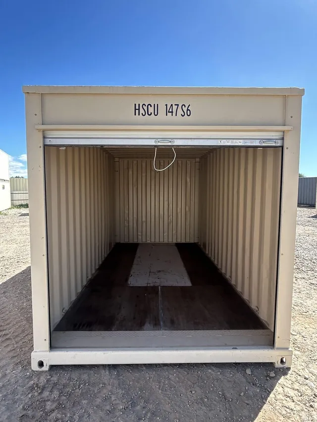 16-foot compact storage container with secure locking system