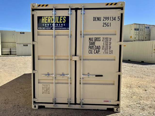 20-foot high cube double door container with extra height and dual-end access