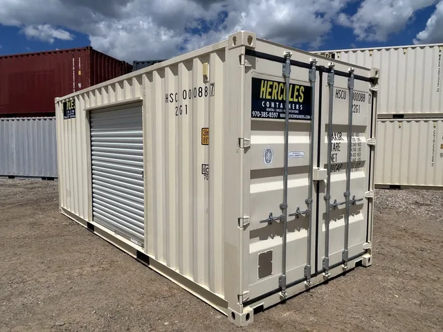 20-foot container with side roll-up door for frequent loading access