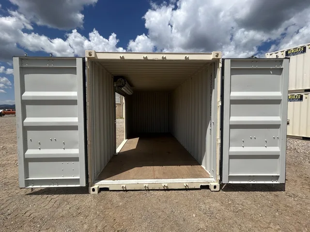 20-foot container with side roll-up door modification for convenient lateral access