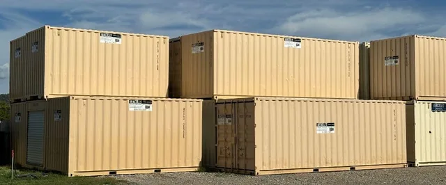 Hercules Containers yard showing inventory of available storage units