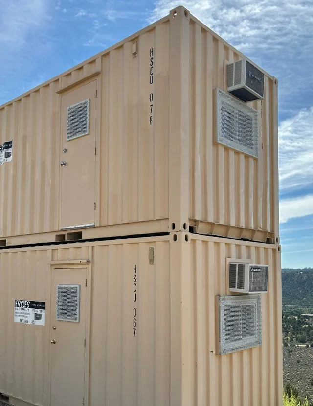 Hercules Containers unit with aftermarket security hardware installed