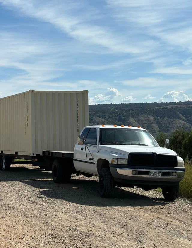 Close-up of container corner casting and reinforced structure detail