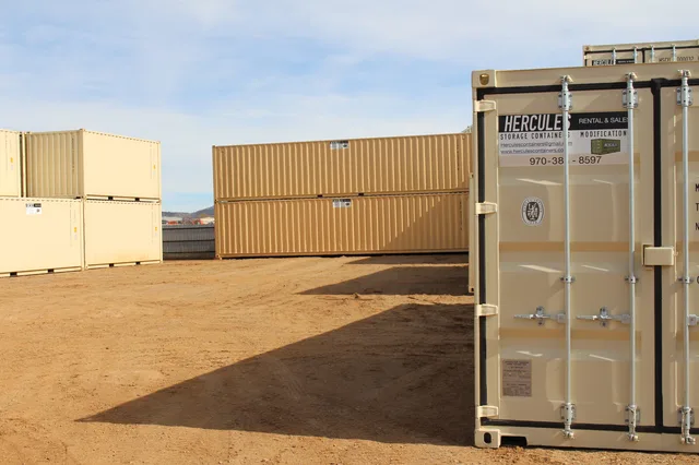 Hercules container with ground-level access ramp installed at entrance