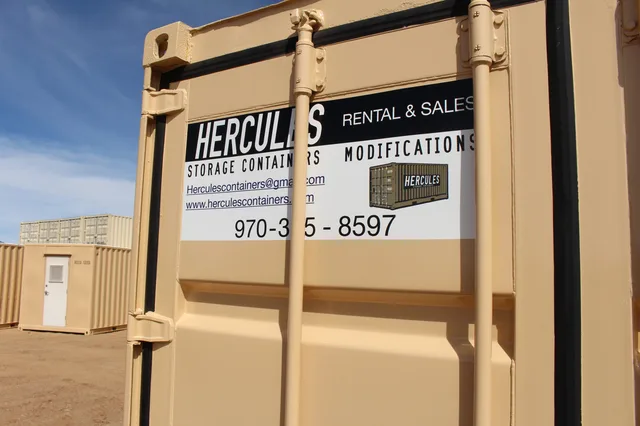 Container with exterior-mounted motion sensor light for security